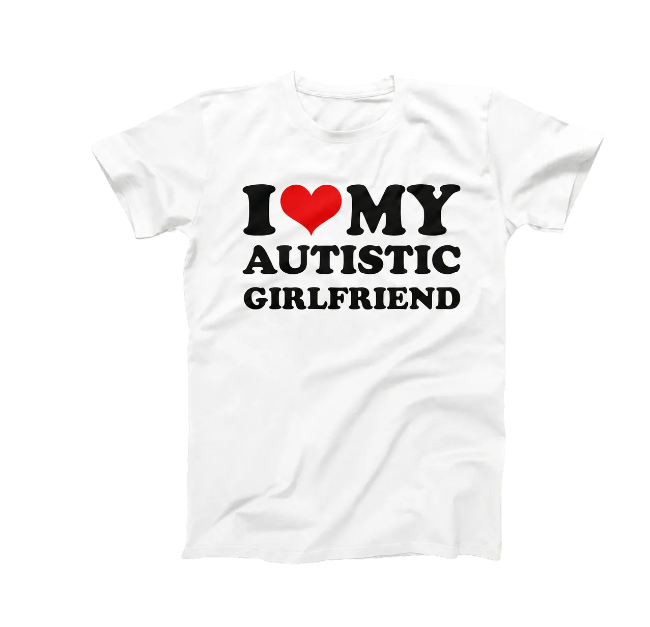 AUTISTIC GIRLFRIEND MATCHING TEE in the opposite shirt colour