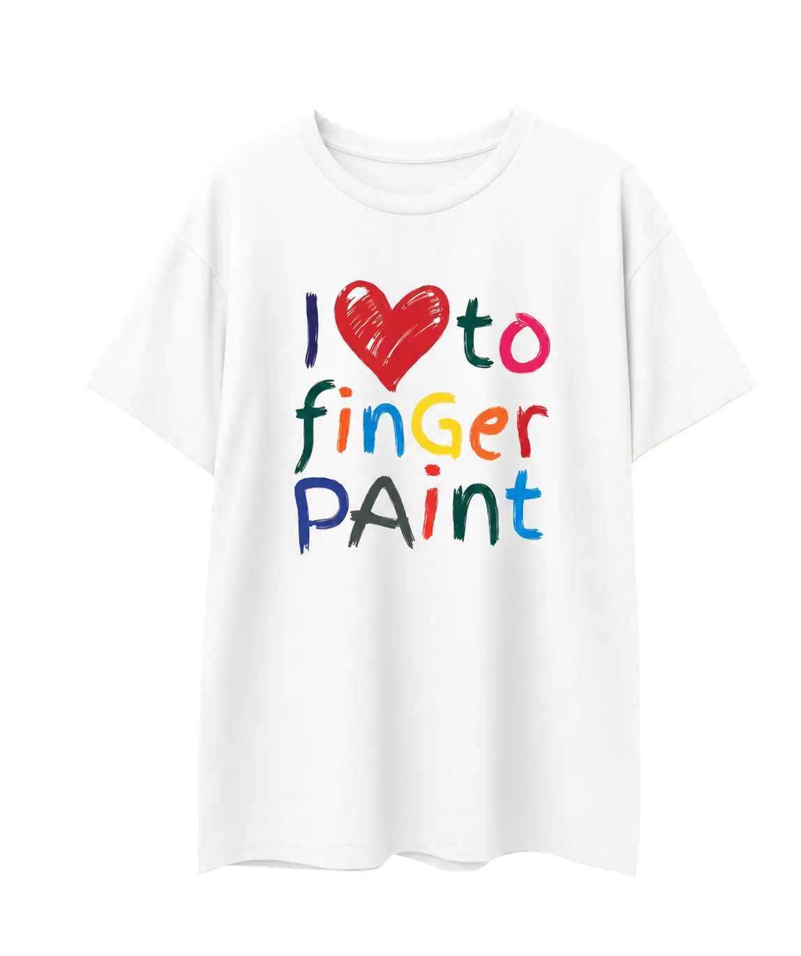 I LOVE TO FINGER PAINT MATCHING TEE in the opposite shirt colour